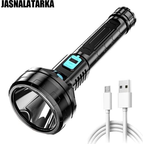 LED Flashlight Powerful USB Rechargeable High Power Light Waterproof Camping Hiking Flashlights Ultra Bright Torch Lantern Lamp