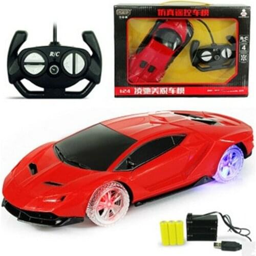 Glowing Color Wheel 1:24 4CH RC Cars Collection Radio Controlled Can be Charged Machines On The Remote Control Toys Kids