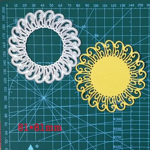 Hollow Petal Circle Flower Metal Cutting Dies For Stamps Scrapbooking Stencils DIY Paper Album Card Decor Embossing 2021 New