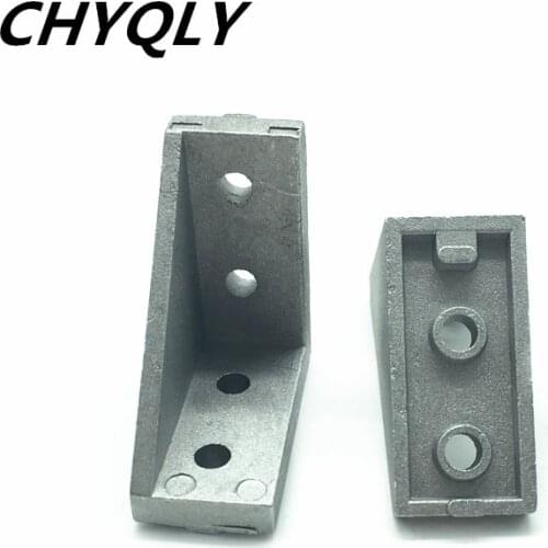 20pcs/lot 2040 corner fitting angle aluminum 38x38 L connector bracket fastener match use 2040 industrial aluminum profile