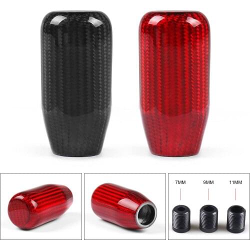 Universal Real Carbon Fiber Manual Gear Shift Knob Stick Shifter Lever Knob Handle Knob