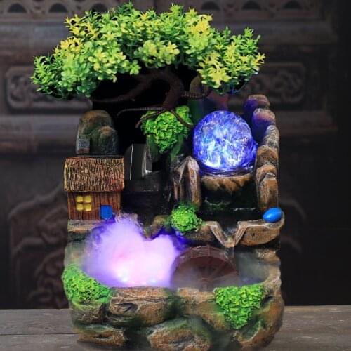 Indoor Desktop Fountain Relaxation Rockery Water Sound Table Waterfall Decor Water Fountain Feng Shui Landscape Ornament