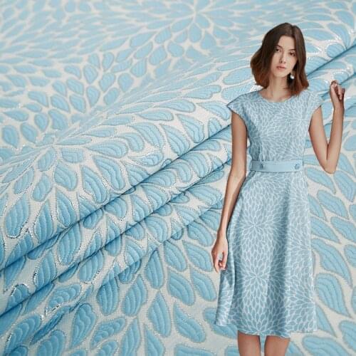 Jacquard brocade dress fabrics Yarn-dyed fabric by meter high-grade damask clothing fabric