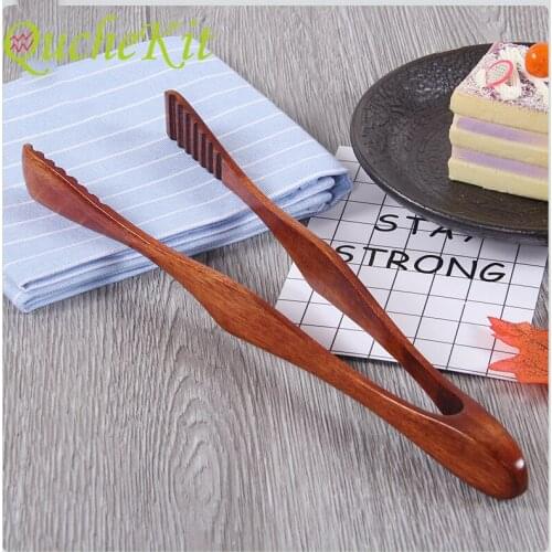 1pcs Bamboo Cooking Kitchen Tongs BBQ Tongs Salad Bread Vegetables Fruit Cooking Food Wooden Clip Home Kitchen Utensil
