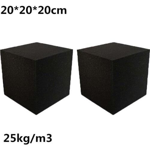 2 PCS Acoustic Corner Foam 20*20*20cm Studio Cube Foam Black 25 Density