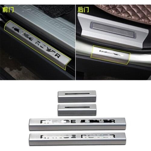 4pcs Stainless Steel Door Sill Scuff Plate Guards For Land Range Rover Sport 2014 2015 2016 2017 2018