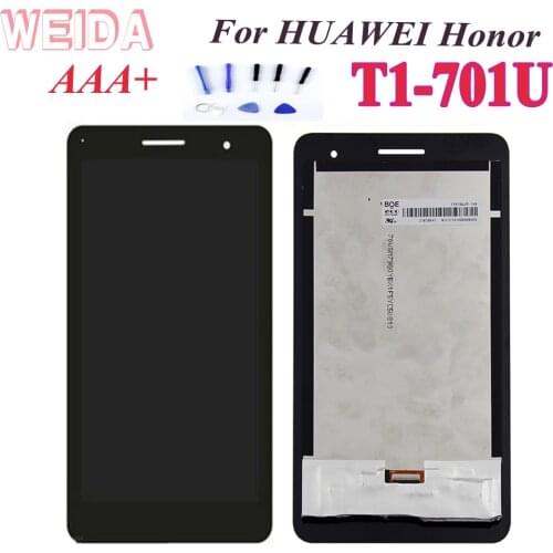 AAA+For Huawei Honor Mediapad T1-701 T1 701U T1-701U T1-701W LCD Display Touch Screen Panel Digitizer Assembly