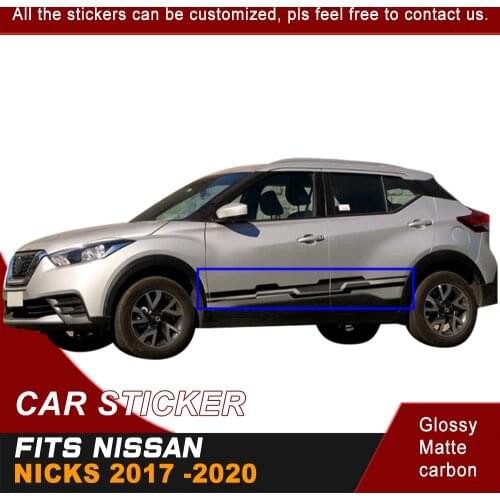 Car Decals Fit For Nissan Kicks 2017 2018 2019 2020 Car Body Irregular Square Racing Vinyl Graphic Cool Car Stickers Accessories