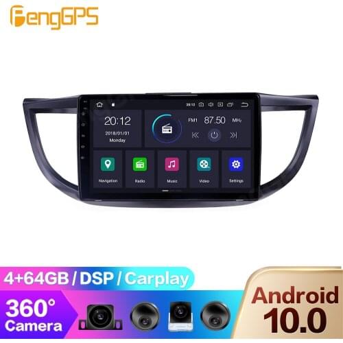 360° Camera Car Touchscreen for Honda CRV 2011-2015 Multimedia Headunit GPS Navigation DSP DVD Player Android 10.0 Carplay