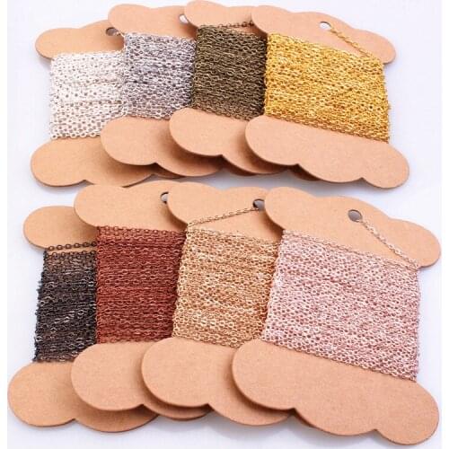 5 m/lot White K/Gold/Silver Plated Necklace Chain For Jewelry Making Findings DIY Necklace Chains Materials Handmade Supplies