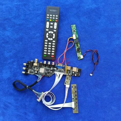 Digital KIT 1366*768 LCD LED Matrix drive board HDMI-compatible AV VGA USB Fit LM185WH2-TLA1/TLC1/TLD1/TLE1/TRA1/TRA2 30Pin LVDS