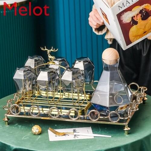 Cup Home Set Living Room Teacups with Tray Color Cups Nordic Style Set of Glasses with Handles Gifts From Refined Elders Durable