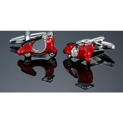 DY The new high-quality design classic red electric car Cufflinks fashion Mens French shirt Cufflinks wholesale