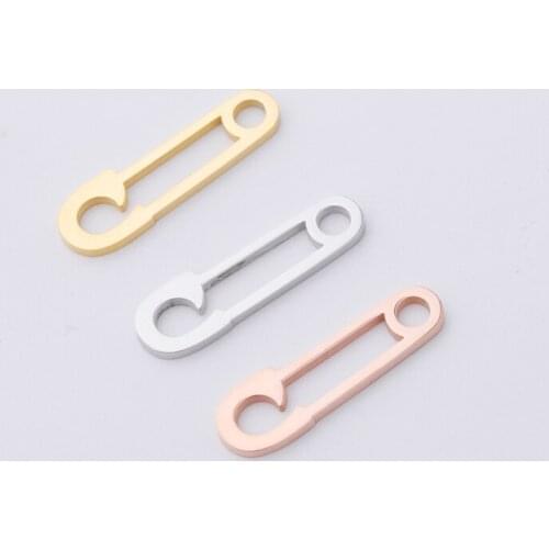 Fnixtar 20Pcs 25*8mm Hollow Strip Charms Mirror Polish Stainless Steel Connector Charms For DIY Making Necklace Braid Bracelets