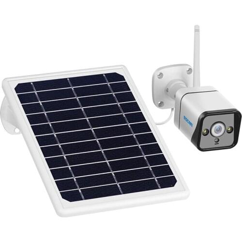 HD 1080P WIFI Battery PIR Alarm IP Camera With Solar Panel Full Color Night Vision Two Way Audio IP66 Waterproof Security Camera