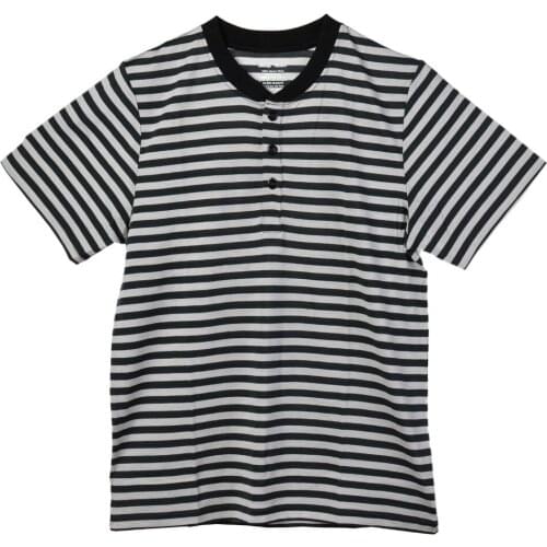 Huntsman Henley Men 100% Merino Wool Short Leisure stripe classic style Shirt summer free shipping