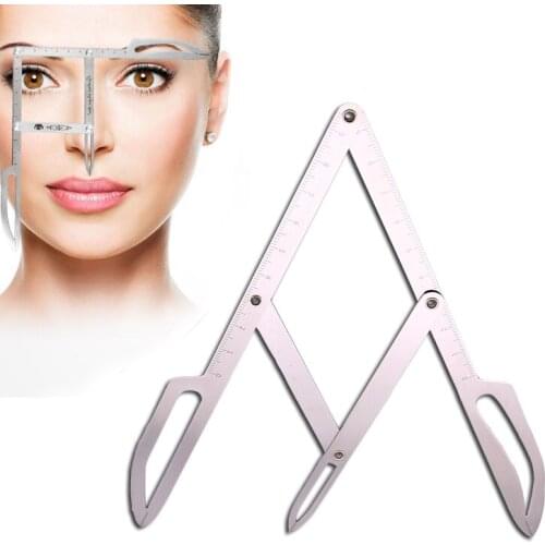Permanent Makeup Eyebrow Tattoo Tools Eyebrows Ruler Stainless Steel Eyebrow Mold Manual Tattoo Pen Kit Box Supply Free Shipping