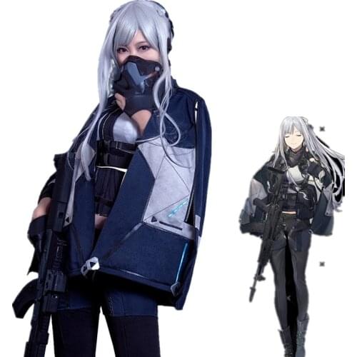 Game Girls Frontline Cosplay Costumes AK-12 Uniform Coat Jackets Outfit Battle Suit Set Synthetic Wigs Hair Women Girl Clothing