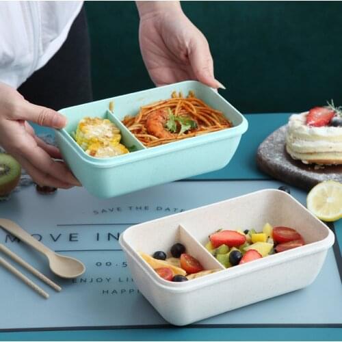 Large capacity lunch box with spoon and chopsticks new Japanese Light food lunch box for students and office workers