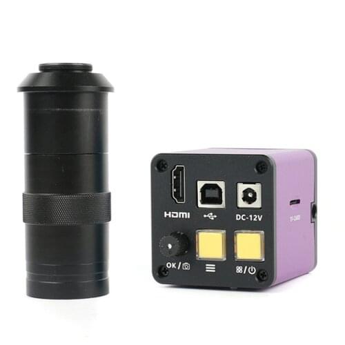 Agnicy Video Storage 14 Megapixel HDMI USB 1080P Microscope Industrial Camera + 100x Lens