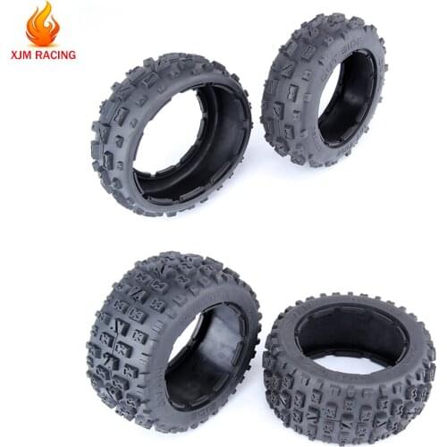 Upgraded Front Rear Knobby Tyre Skin (Front Size:170x60 Rear Size:170x80) for 1/5 Hpi Rofun Rovan Km Baja 5b Ss Rc Car Toy Parts