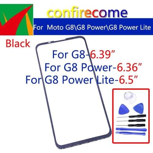 Front Outer Screen Glass Lens Replacement For Motorola Moto G8 Power Touch Screen LCD Cover For Moto G8 Power Lite Touch Panel