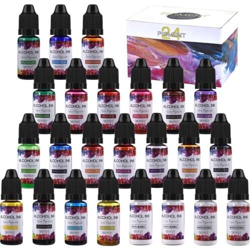 1 Set Epoxy Resin Pigment Alcohol Ink Liquid Colorant Dye Ink Diffusion For Resin Crafts Jewelry Making Accessories