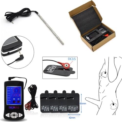 Electric Shock Kits Climax Masturbation Horse Eye Urethral Stick and Massage Pad Theme Medical Toys Male Urethral Stimulation
