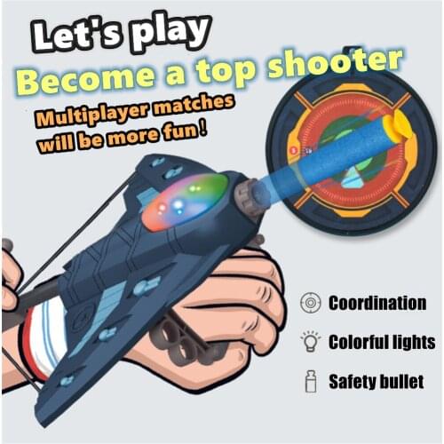 Slingshot Aircraft Launcher Plane Catapult EVA Gun Toys Games Shooting Bow Bullets Fidget Toys for children