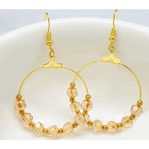 Boho Natural Stone Statement Earrings for Women Girls Multi Color Handmade Stainless Steelbeaded Drop Dangle Earrings New Gifts