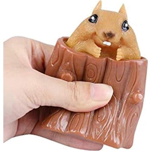 Squeezing Squirrel Cup corn Dog toys Decompression Toy Fidget Antistress Sensory toy stress reliefing Toys Gift For kids Adults