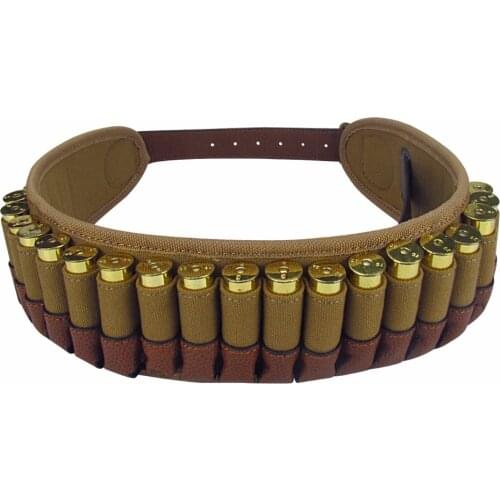 Tourbon Hunting Gun Accessories Shotgun Cartridge Ammo Belt Holds 25 Shells 20 Gauge Adjustable Bandoleer for Shooting