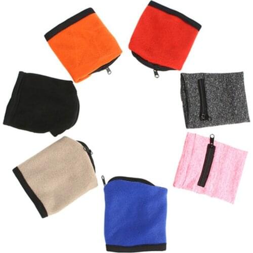Unisex Running Hand Guards Storage Bag Protector Zipper Sweat Band Wrist Support Wristband Sweatband Wrist Wallet
