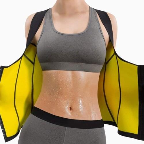 Women Neoprene Waist Trainer Vest Corset Tank Top Body Shaperwear Sauna Weight Loss Slimming Running Fitness Clothes Sportswear