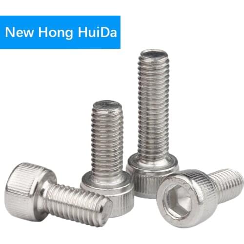 10pcs #6 #8 #10 1/4 5/16 Hex Socket Head Cap Machine Screw Metric Thread Allen Head Bolt 304 Stainless Steel
