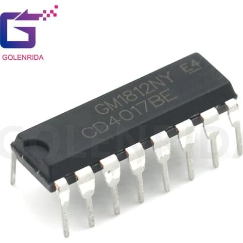 10PCS CD4017BE DIP16 CD4017 DIP CD4017B DIP-16 HEF4017BP TC4017BP CD4017CN HD14017BP