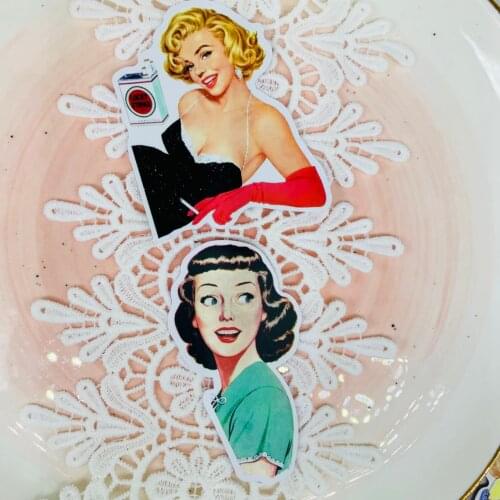 18pcs World War II kitchen and love stickers for kids homemade book stickers on laptop / decorative scrapbooking / DIY