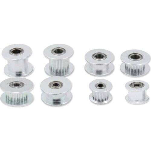 2pcs GT2 Idler Timing Pulley 16 20Teeth Wheel Bore 3 5mm Aluminium Gear Width 6 10mm for a6 a8 e10 cr10 ender 3D Printers Parts
