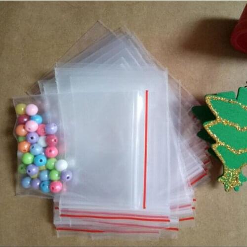 250pcs Transparent Pe ziplock bags resealable plastic retail packaging Bag Pe self-sealing zipper bag clothing Jewelry Bags