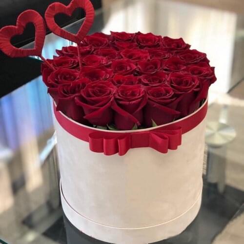 3pcs Set 2021 New Round Diamond Flannel Flower Box Barrel Gift Box for Wedding Valentines Day Decoration Wholesale