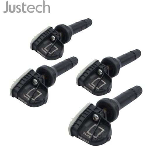 Justech 4Pcs Tire Pressure Sensors 1862980 2036832 EV6T-1A150-DB EV6T-1A180-DB EV6T-1A180-DC For Ford 433MHz TPMS Sensor