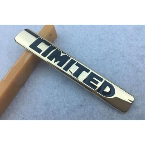 50 Piece Chrome Metal LIMITED Car Side Exterior Styling Stickers Accessories Gold Metal LIMITED VIP Car Emblems Badge Decoration