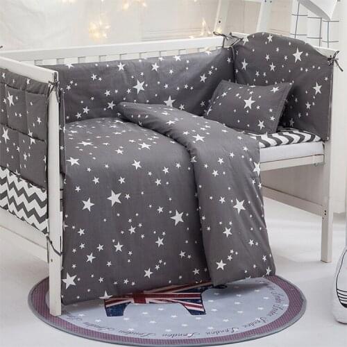 6/9pcs Stars baby cot bedding set kit berço cunas baby bed set Crib Protector Bumpers 120*60/120*70cm