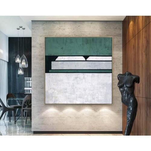 Abstract Painting Large Acrylic Canvas Wall Art, Peaceful Minimal Expressionism Modern Painting Wall Art On Canvas Room