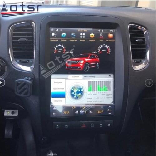 Tesla Style Android 9.0 Car Radio GPS Navigation for Dodge Durango 2012+ Multimedia player Audio Stereo tape recorder head unit
