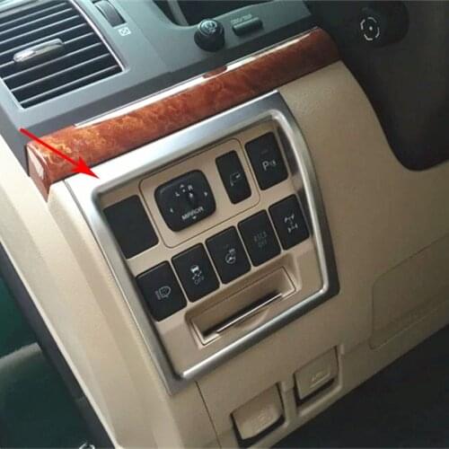 Bbincar ABS Chrome Car Interior Headlight Lamp Adjustment Button Switchs Trim Matte For Toyota Land Cruiser LC200 2016 2017