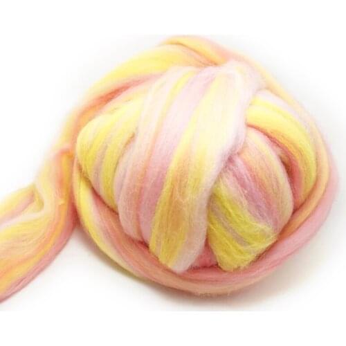 Free shipping Extra Fine colour mixture Merino Wool roving fiber bended wool 50G Perfect in Wet and needle Felting Y16