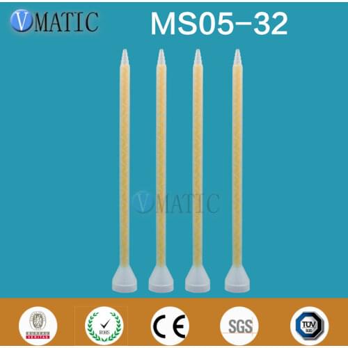 Free Shipping Plastic Resin Static Mixer MS05-32 Mixing Nozzles For Duo Pack Epoxies (Yellow Core)