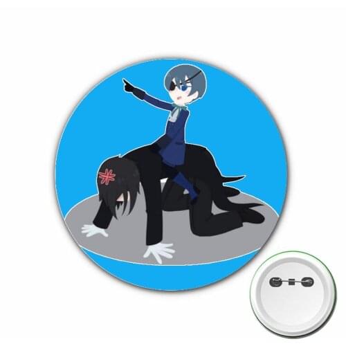 Anime Black Butler Ciel Cosplay Badge Cartoon Brooch Pins Icons Badge Decoration Badges Button Clothes Accessories