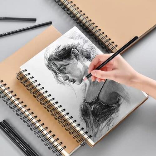 16K/8K/A4 Watercolor Paper Drawing Book Sketchbook Watercolor Heat Transfer Paper Kraft Paper Cover Coil Sketchbook For Drawing